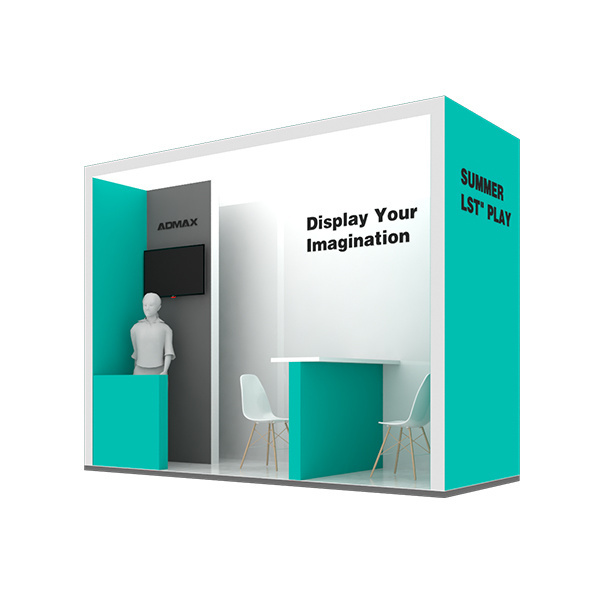 morden design 3x3 6x6 Aluminum Exhibition SEG LED booth stand aluminum slatwall display trade show booth