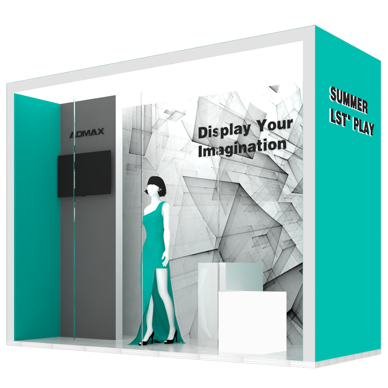 morden design 3x3 6x6 Aluminum Exhibition SEG LED booth stand aluminum slatwall display trade show booth