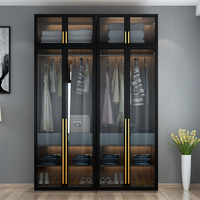 GODI Luxury Modern Walk In Wardrobe Cabinet Storage Wardrobe Dressing Room Storage Furniture Hotel Closet