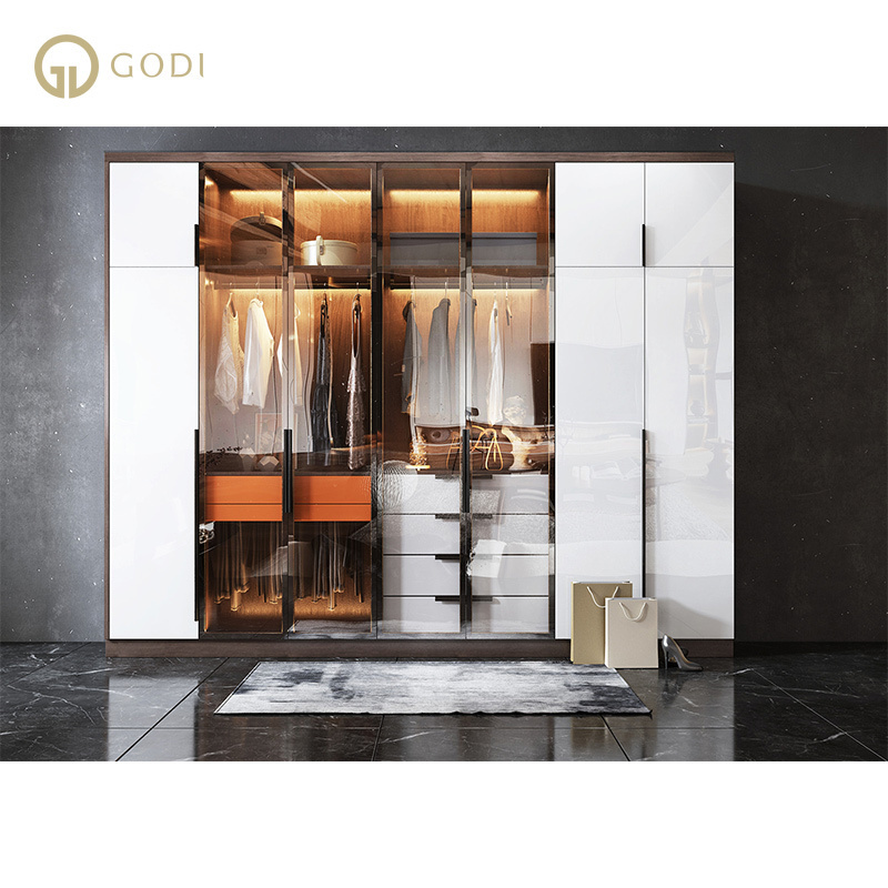 GODI Overlay Interior Sliding Australian Standard Glass Home Bedroom Furniture Wardrobe Cabinet Closet