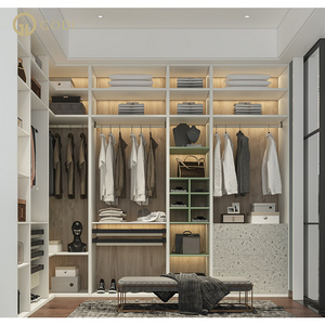 GODI Customized Modern Bedroom Walkin Cabinet Wardrobe Closets Systems Furniture Design Wooden Walk in Closet