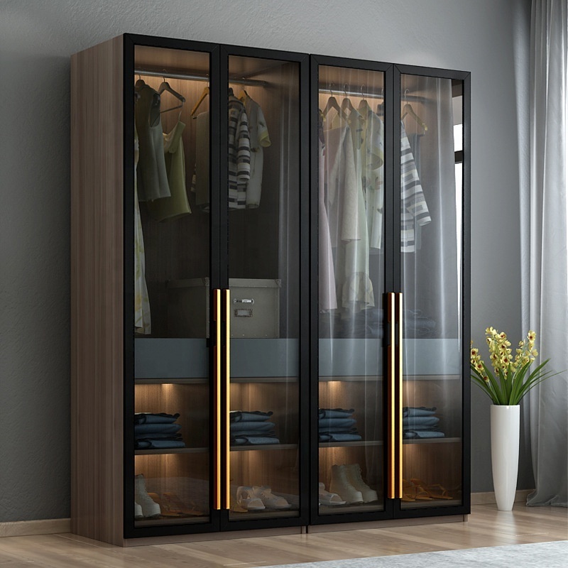 GODI Luxury Modern Walk In Wardrobe Cabinet Storage Wardrobe Dressing Room Storage Furniture Hotel Closet