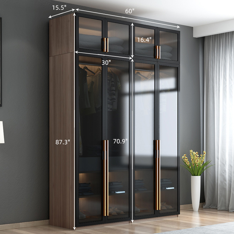 GODI Luxury Modern Walk In Wardrobe Cabinet Storage Wardrobe Dressing Room Storage Furniture Hotel Closet