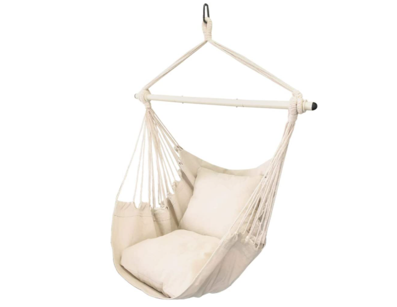 Rainbow Colors Canvas Hanging Hammock Swing Chair For Garden Hanging Rope Hammock Chair Swing Seat