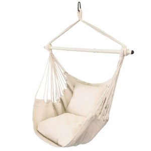 Rainbow Colors Canvas Hanging Hammock Swing Chair For Garden Hanging Rope Hammock Chair Swing Seat