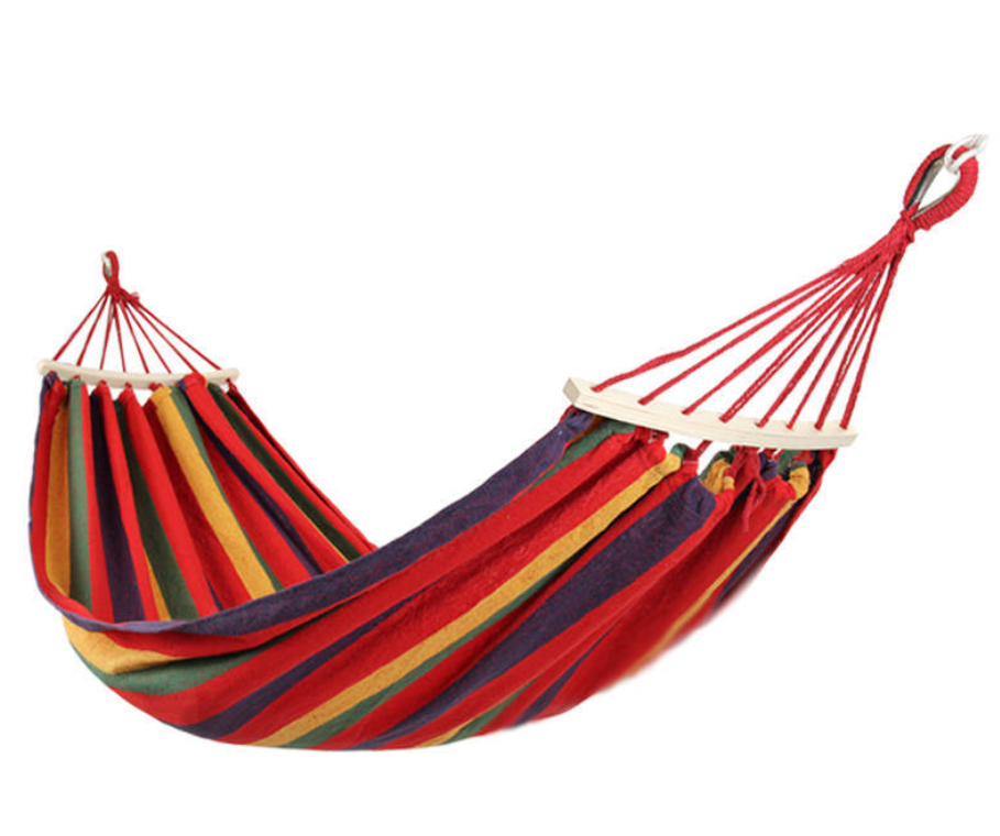 Colorful Parachute Canvas Cotton Travel Camping Hammock