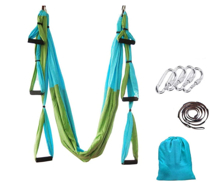 Premium Aerial Yoga Hammock - Aerial Yoga sling Swing Set - Antigravity Aerial Silks - Flying Yoga Sling Inversion Equipment