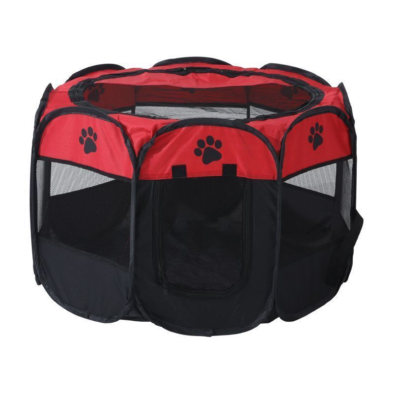 Portable Foldable Pet Playpen Carrying Case Indoor Outdoor Use Removable Shade Cover for Dog Cat