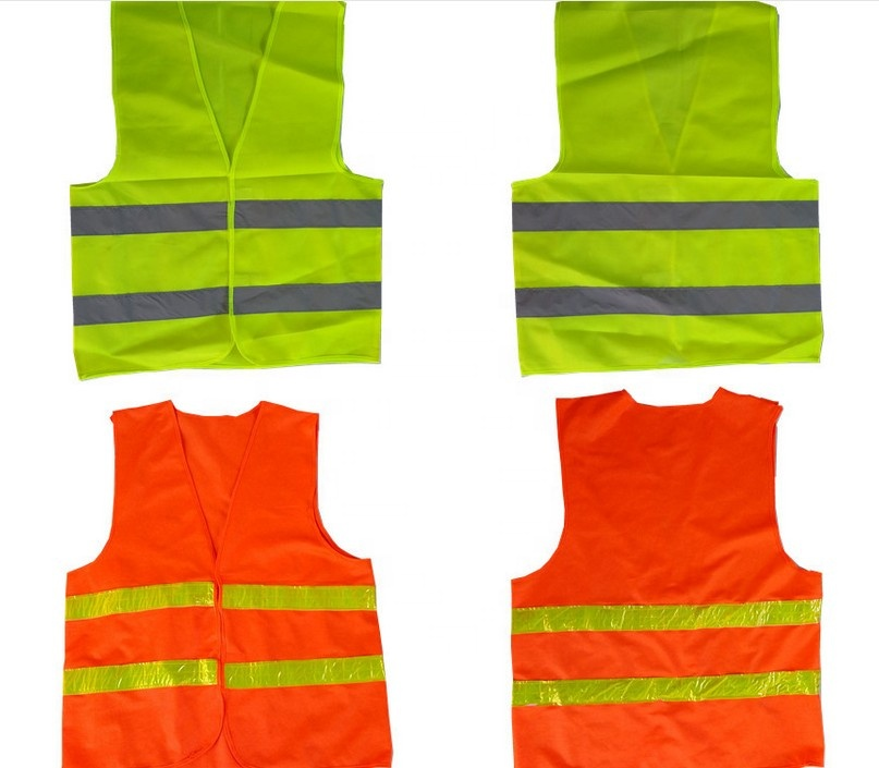 construction 3M Reflective stripes Safety Vest Hi-vis Yellow knitted Vest