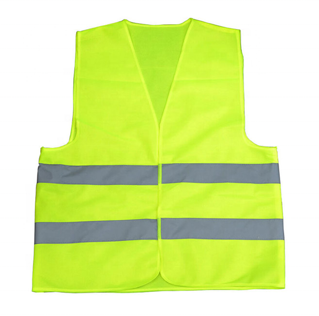 construction 3M Reflective stripes Safety Vest Hi-vis Yellow knitted Vest