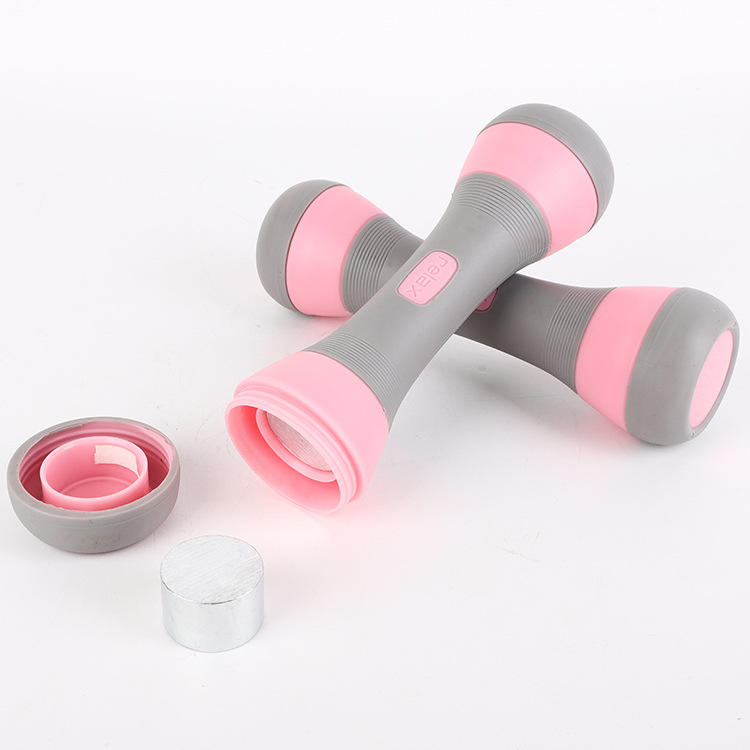 Hot gym Fitness training pink triangle twist adjustable weight round rubber dumbbells