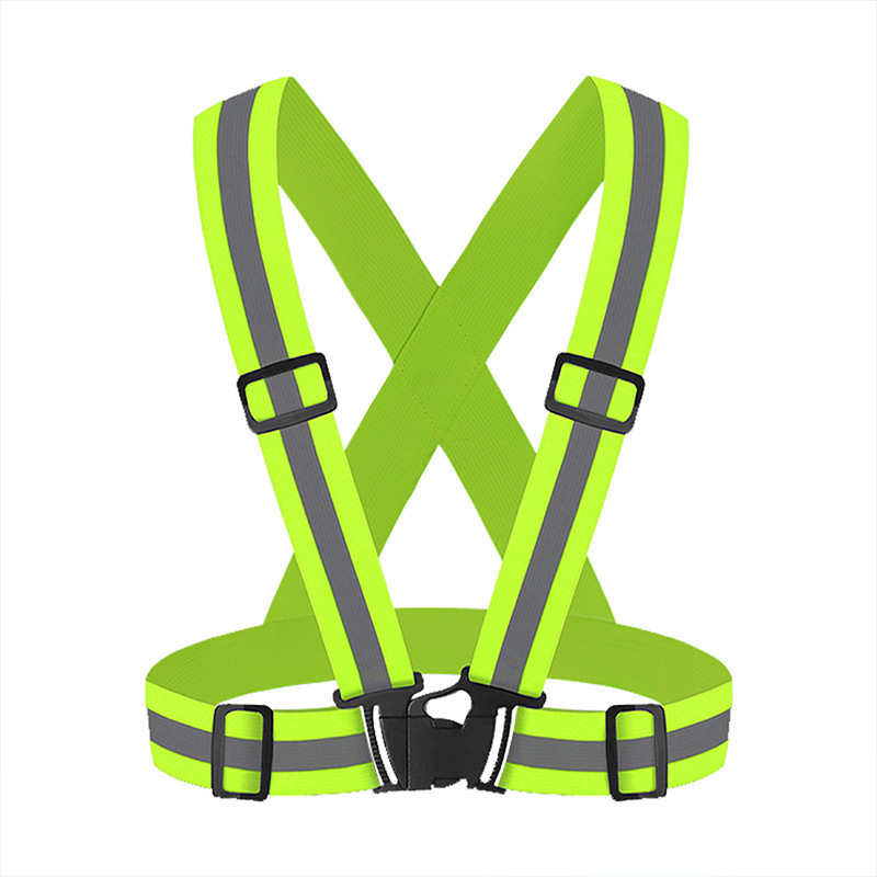 Wholesale High Visibility Safety reflective belt Fluorescent Yellow Cheap Reflective Vest Running Vest