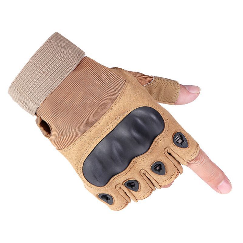 2024 new design leather waterproof cycling gloves black tactical gloves half combat gloves