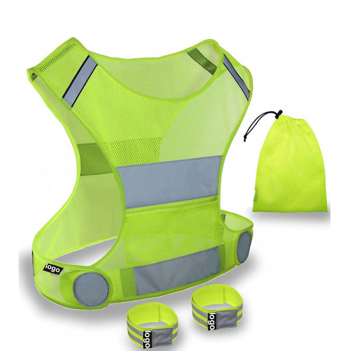 Breathable High Visibility Safety Work Shirts for Men Workers with Pocket reflective vest