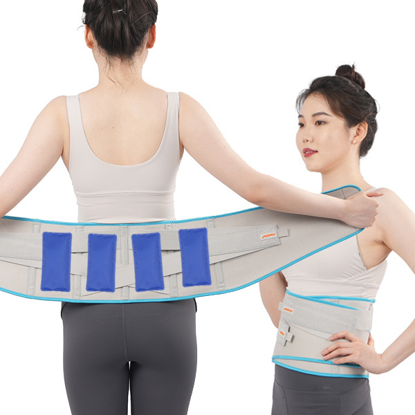 Whole waist pain relief rubber bone support Medical inner ice bag pack lower back lumbar support