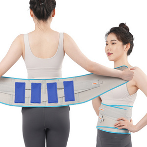 Whole waist pain relief rubber bone support Medical inner ice bag pack lower back lumbar support