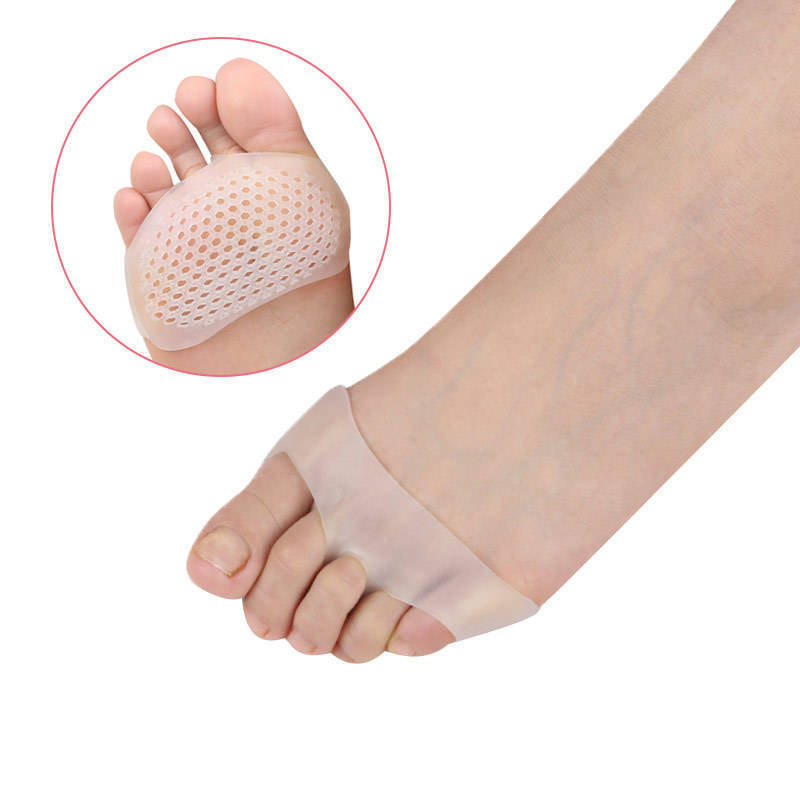 Soft Gel Reusable Breathable Forefoot Cushioning Shoe Supports Metatarsal Foot Pads for Pain Relie