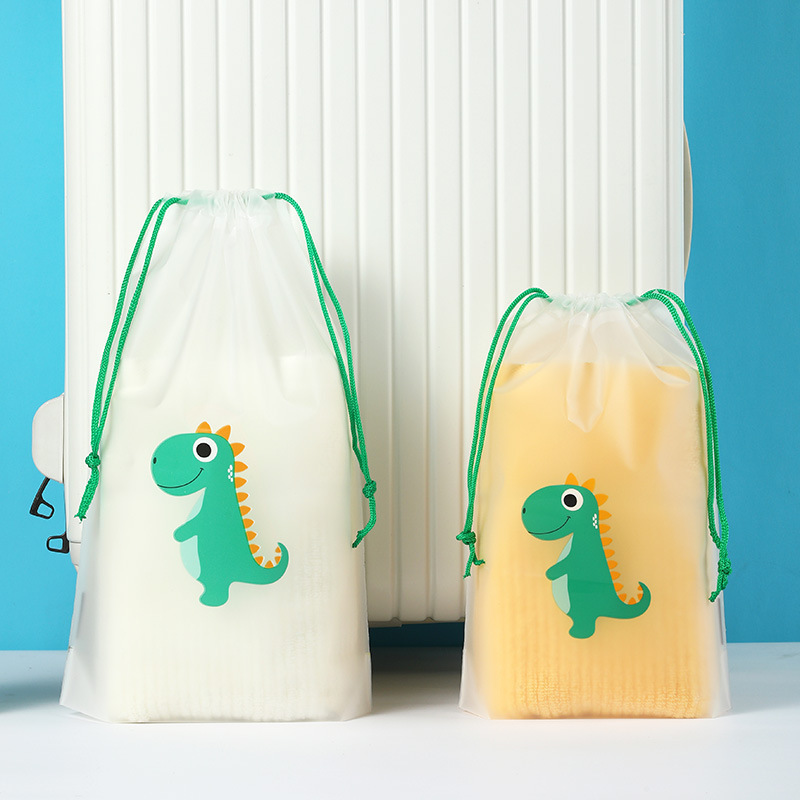 Heavy Duty Polyester Translucent Draw String Packaging Storage Bag Cool Frosted Eva Pvc Drawstring Bag