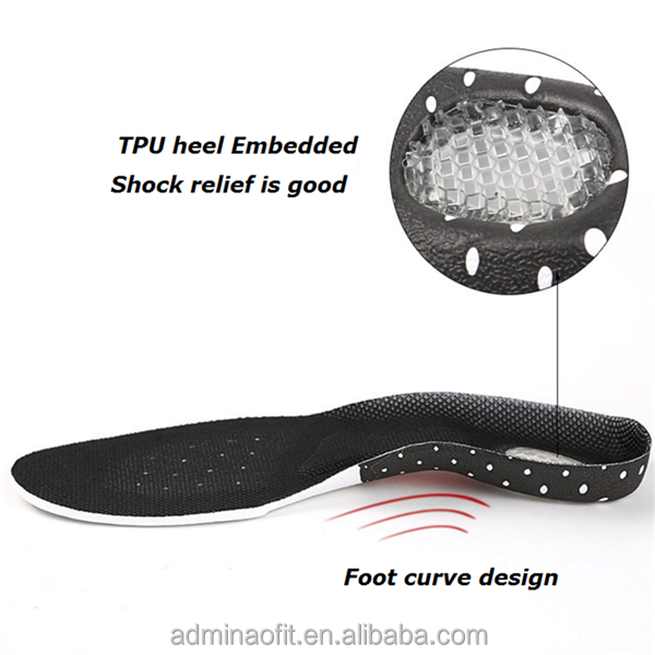 Sof sole air orthotic performance insole Poron foam sport shock absorb EVA running shoe insoles