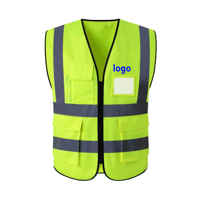 Safety Reflective Vest for Running Cycling fluorescent green color Construction Vest