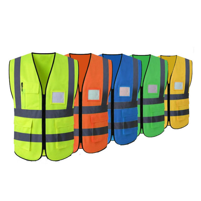 Safety Reflective Vest for Running Cycling fluorescent green color Construction Vest