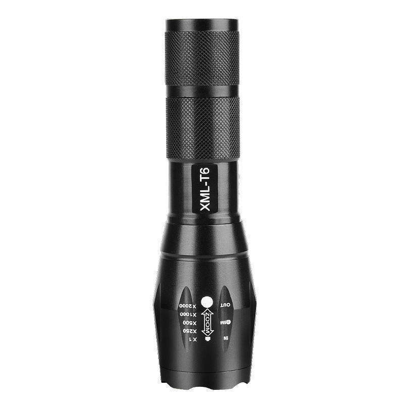 High quality camping exploring hiking flashlight LED aluminum telescopic zoom outdoor searchlight long-range flashlight