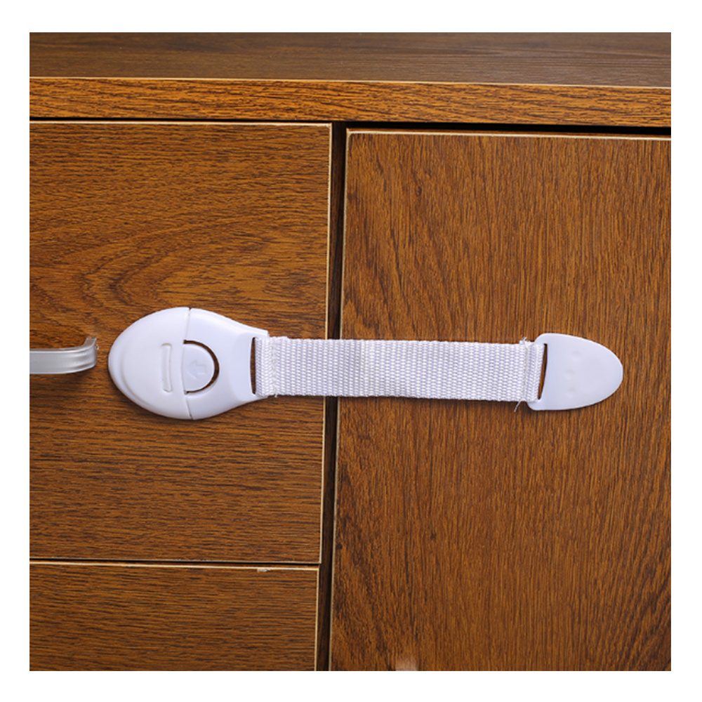 Adhesive Adjustable Strap and Latch Infant Anti-pinch Appliances Door Cabinet  Child Proof Cabinets Baby Safety Locks