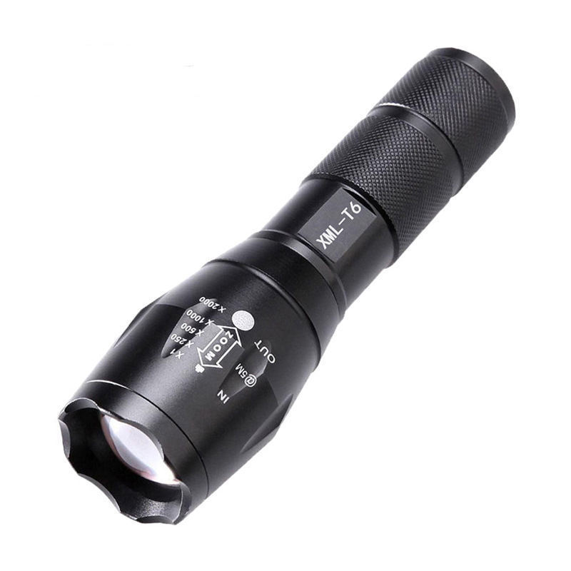 High quality camping exploring hiking flashlight LED aluminum telescopic zoom outdoor searchlight long-range flashlight