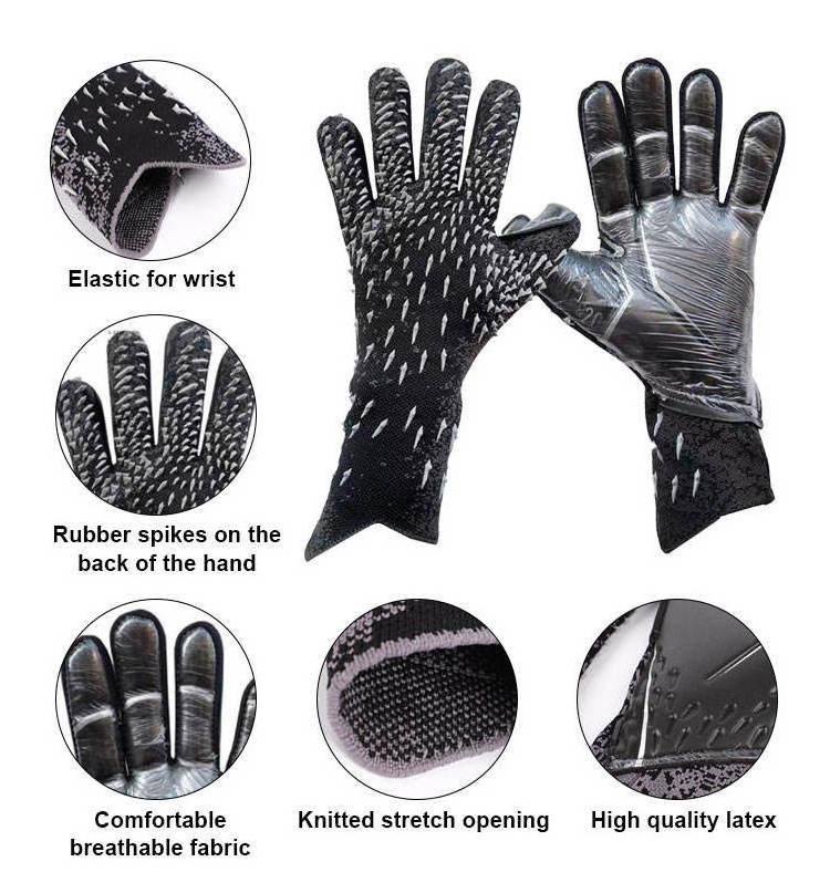 High Quality PU Latex Sports Equipment Goalkeeper Gloves Adult Training Football Soccer Goalkeeper Gloves