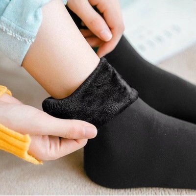 New warm and velvet snow socks pile socks for men and women Joker and velvet padded stockings.