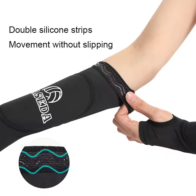 Volleyball Arm Sleeves Passing Forearm Sleeve with Protection Pad and Thumb hole