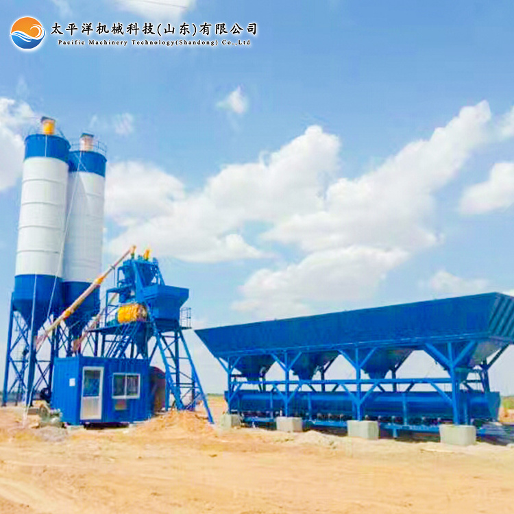 Factory price  full automatic HZS25 ready mix portable cement mixer stationary concrete batching plant