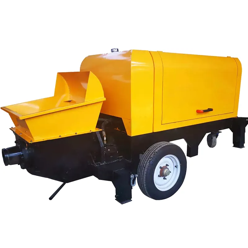 New mini trailer concrete pump machine prices with diesel engine mounted concrete Stationary mobile concrete pump