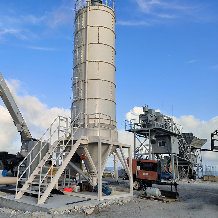 Factory price  full automatic HZS25 ready mix portable cement mixer stationary concrete batching plant