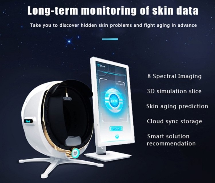 Hot Sale Professional Scan Face Digital 3d Ai Smart Mirror Scanner Facial Skin Analyzer Face Visia Analysis Machine