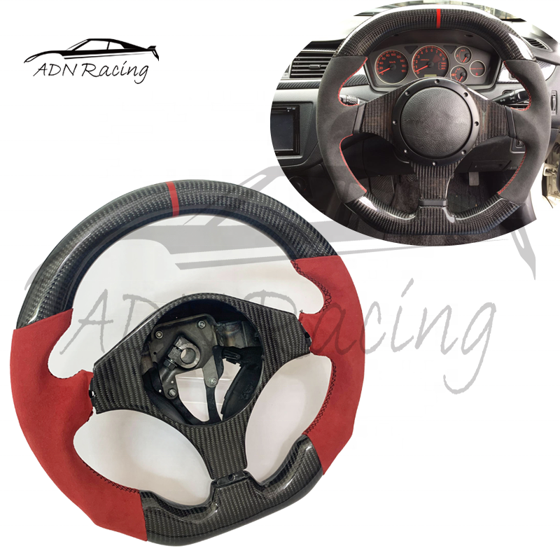 Custom Carbon Fiber Steering Wheel For Mitsubishi LANCER EVO 7 8 9