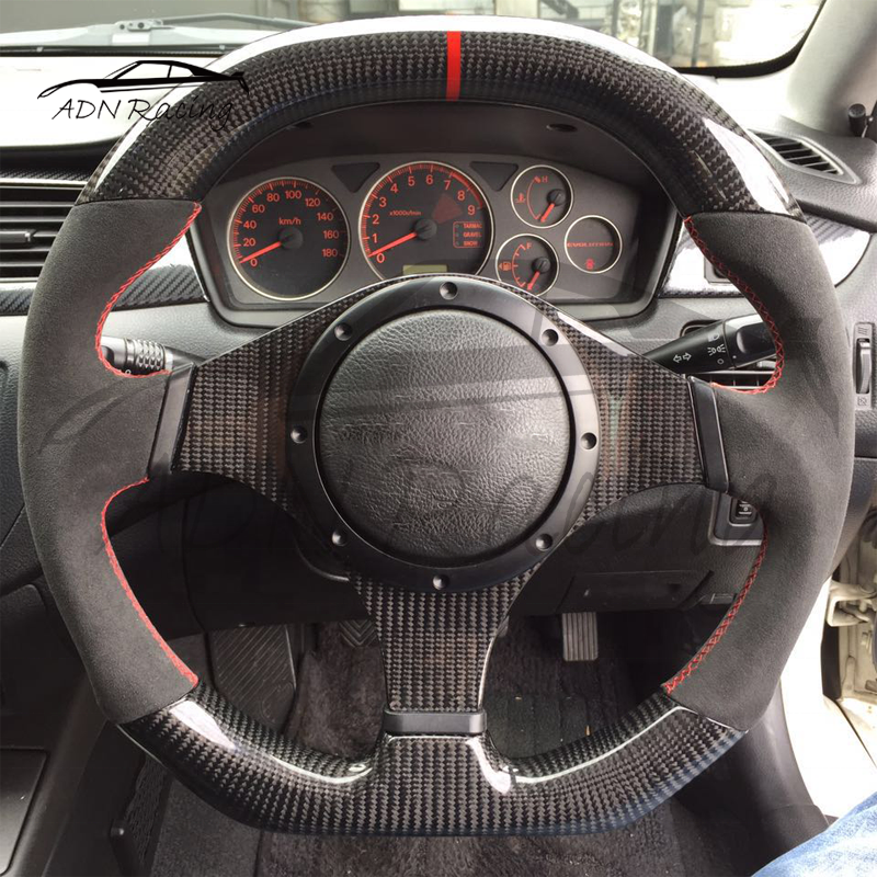 Custom Carbon Fiber Steering Wheel For Mitsubishi LANCER EVO 7 8 9