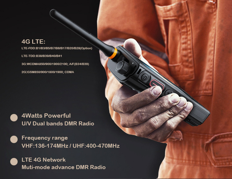 IP68 4Watts Dual Band VHF/UHF two way radio mobile phone satellite telephone android radio touch screen cell phone two way radio