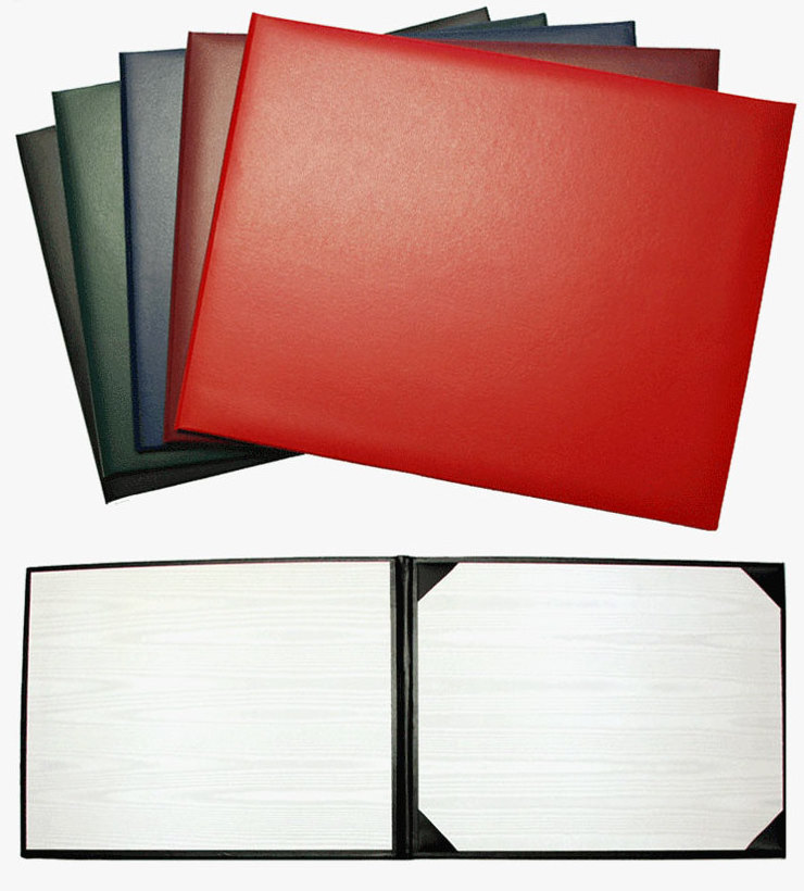 Custom Certificate Holders Leather in A4 / A4 Leather Certificate File Paper Folder/A4 Leather Certificate Cardboard Holder