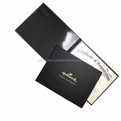 Custom Certificate Holders Leather in A4 / A4 Leather Certificate File Paper Folder/A4 Leather Certificate Cardboard Holder