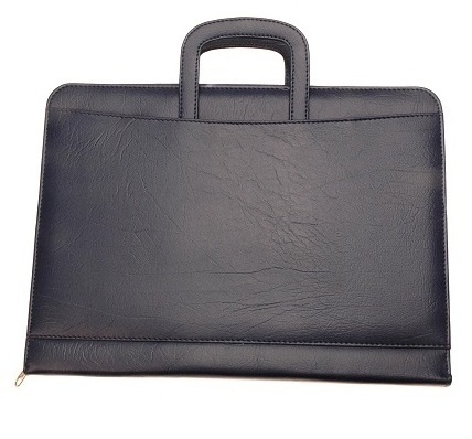 Ring Binder File Folder A4 Size / Professional Factory Produce Leather File Folder Bag / PU Leather File Folder Zip Around