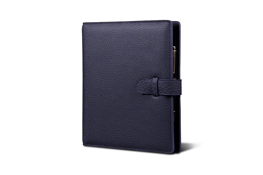 New Professional Card Holder 6 Ring Binder  Genuine Leather Organizer File Folder