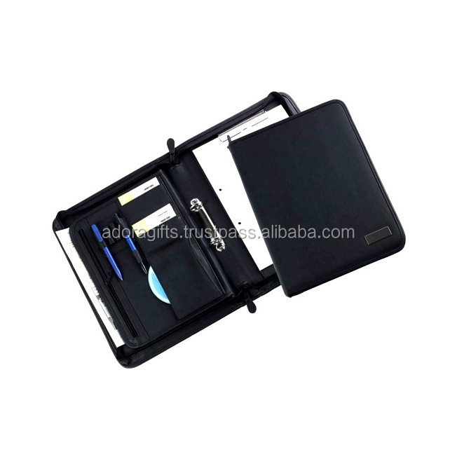 2 ring top binders with cd holder conference folder ring binders with writing notepad clipboard holder