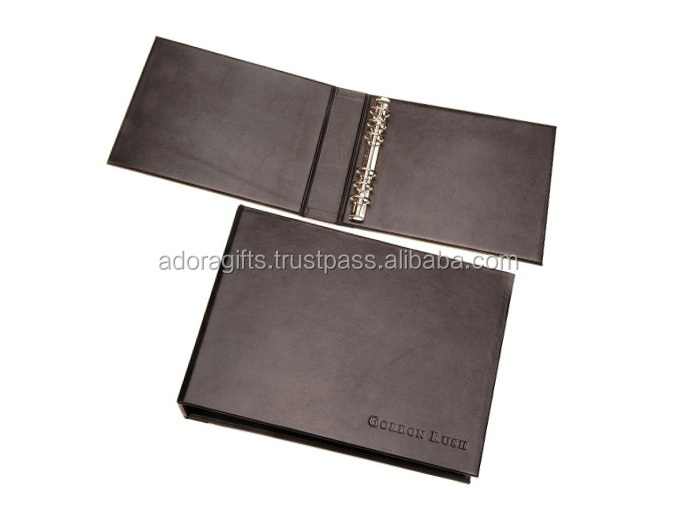 3 ring zipper binder / blue leather file folder with 3 ring binder / best selling 3d ring binder with handle