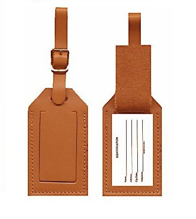 Leather luggage tag, promotional luggage tag, hang tag string Genuine Leather