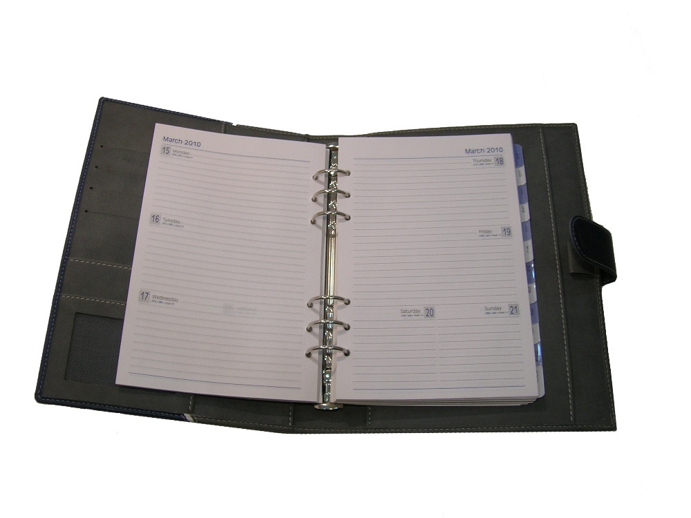 Customized Organizer Agenda /Cheap daily planner with lock/ Leather Diaries