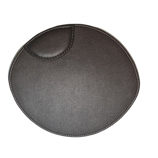 Custom Unique High-Quality Real Leather Anti slip Computer Mouse Pad Leather Wholesale Laptop Black Genuine Leather Mouse Pad