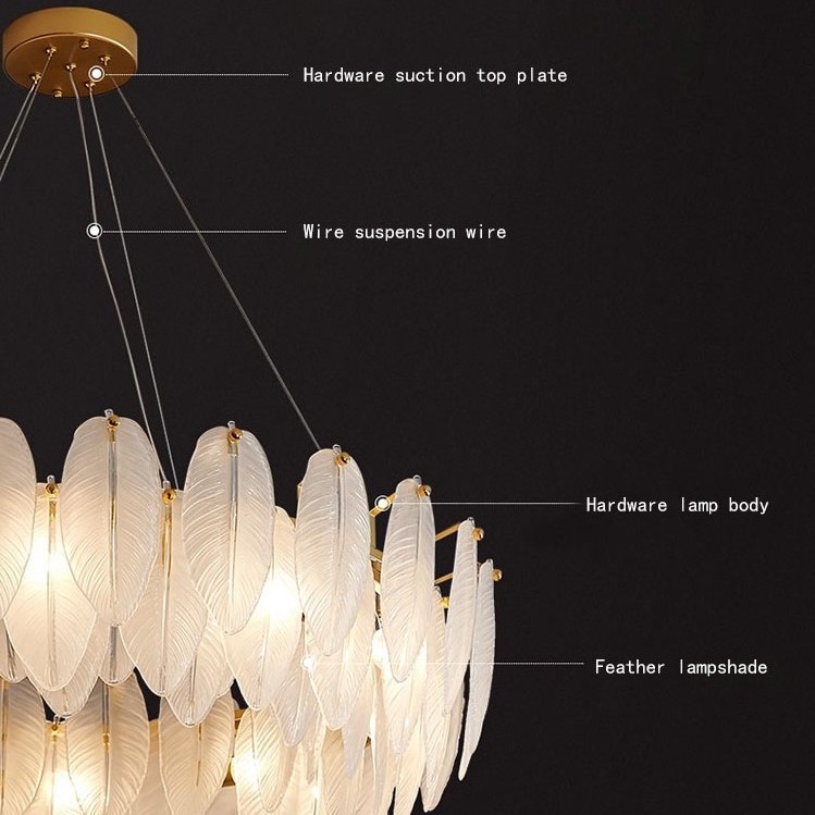 Chain Murano Glass Chrystal K9 Crystal Modern Pendant Light Decorative Minimalist Bangladesh Ceiling Lighting Chandelier