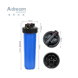 Manufacturer 20 Inch Whole House Big Blue Plastic filter cartridge housing With Jumbo Big Blue Filter Housing