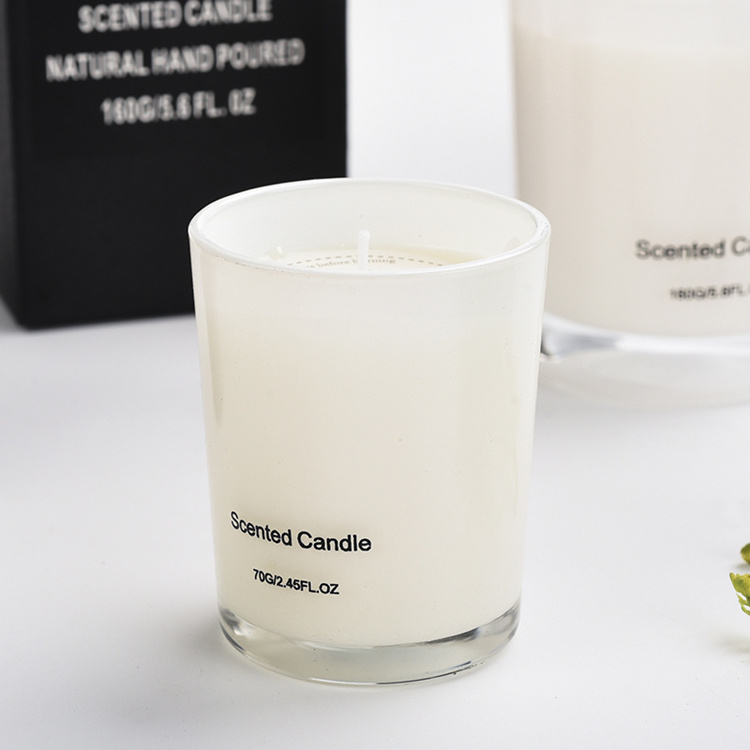 Premium soy wax Candle| Highly Scented Candles for Home| All Natural Aroma Candles with Black white glass jar and gift box